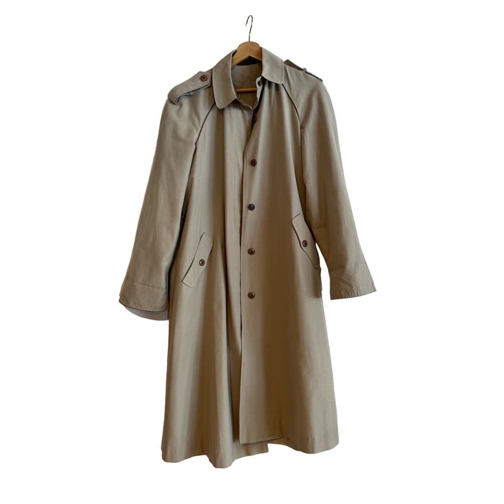 Sears The Fashion Place VINTAGE Women’s Trench coat long line contrast cuff 10